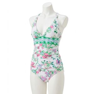NEW LILLY PULITZER lagoon sarong hipster bikini bottom in multi orchids on the a